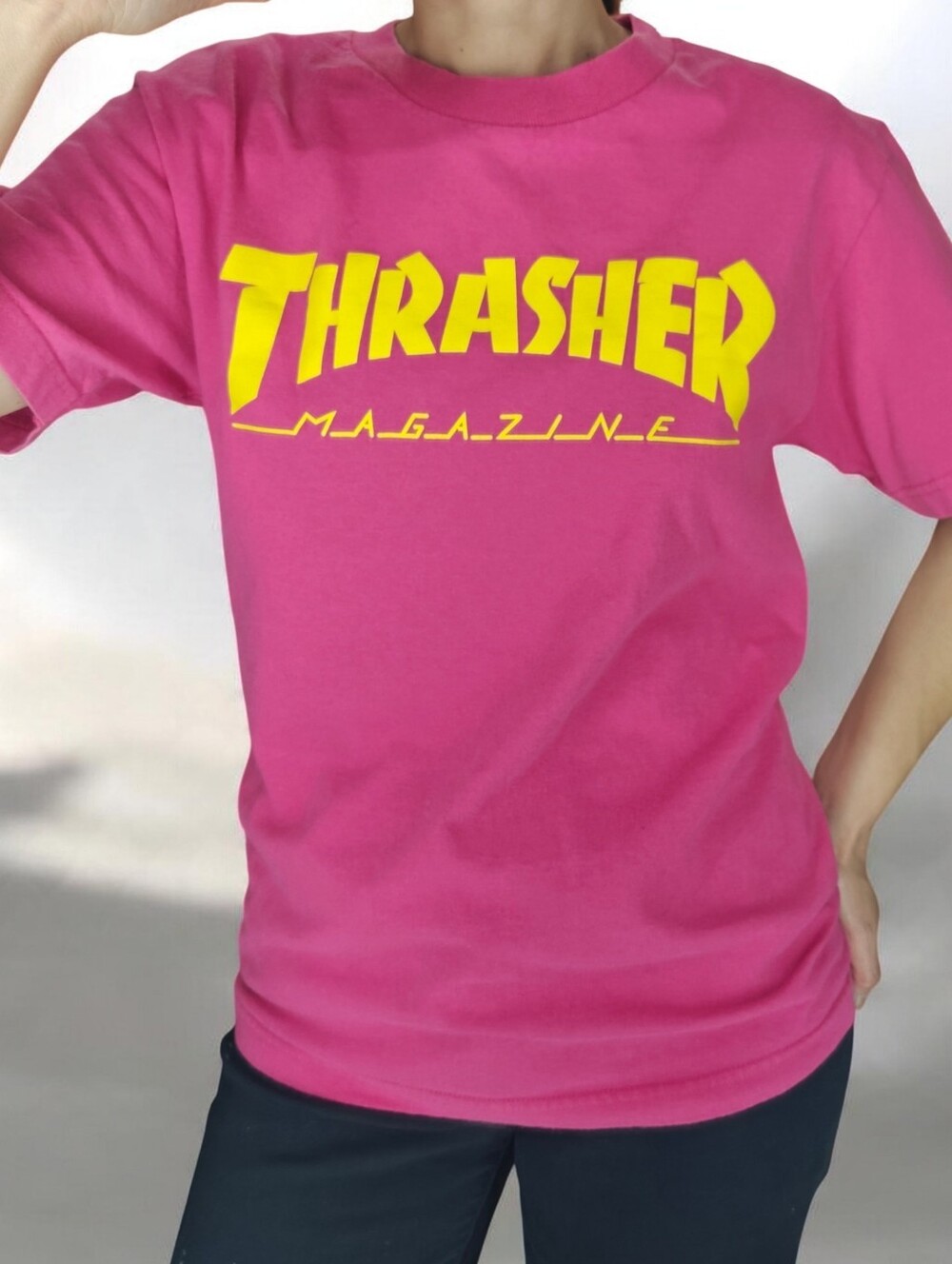 Thrasher Skate Mag T-Shirt Short Sleeve Graphic Tee in Pink Like New